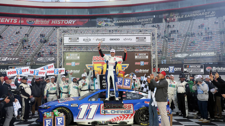 Denny Hamlin wins battle of NASCAR Cup tire managers at Bristol (plus stats)
